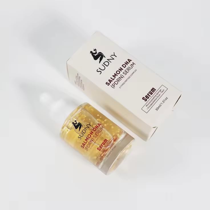 SUDNY Salmon DNA PDRN Face Serums - Glow Serum with Niacinamide, Hyaluronic Acid, Collagen, Vitamin C & Peptides - Hydrating, Brightening & Firming Serum for Radiant, Smooth & Balanced Skin